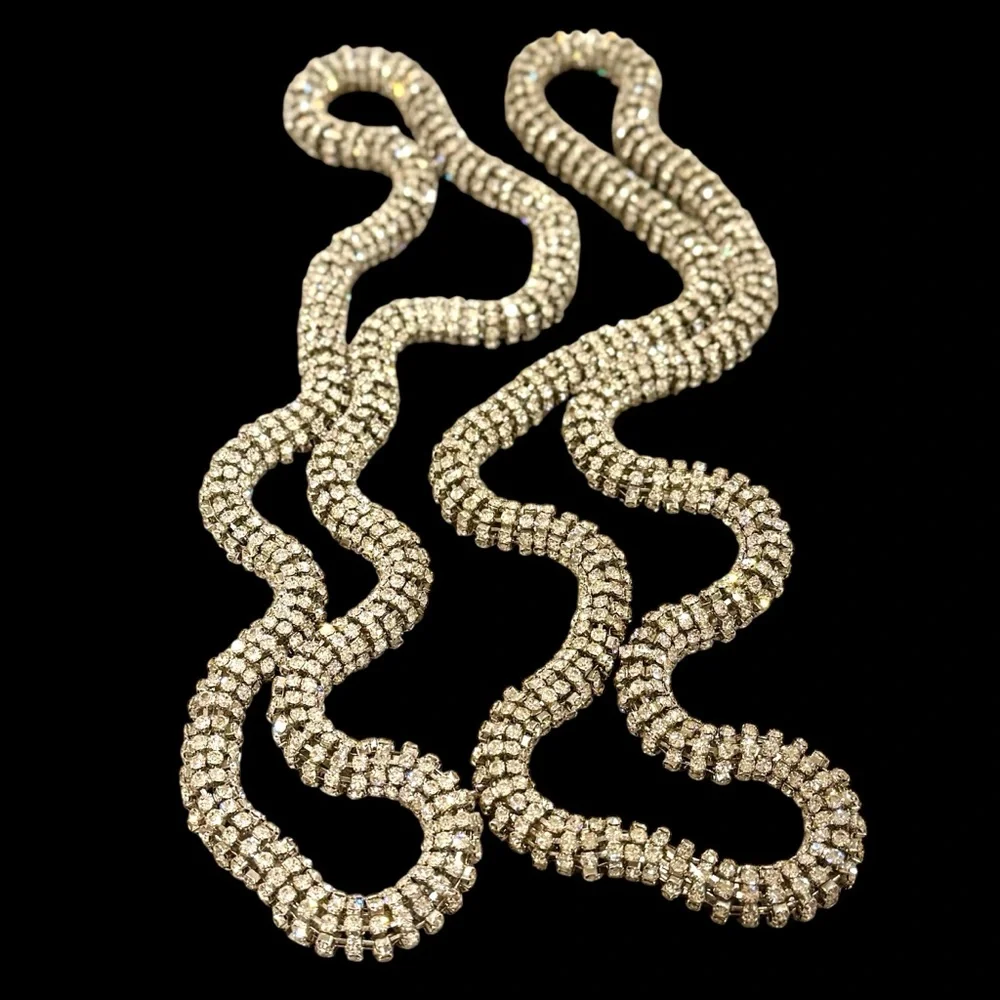 ✨ Glamorous Crystal Rhinestone Rope Necklaces (Set of 2) ✨ - Picture 7 of 9